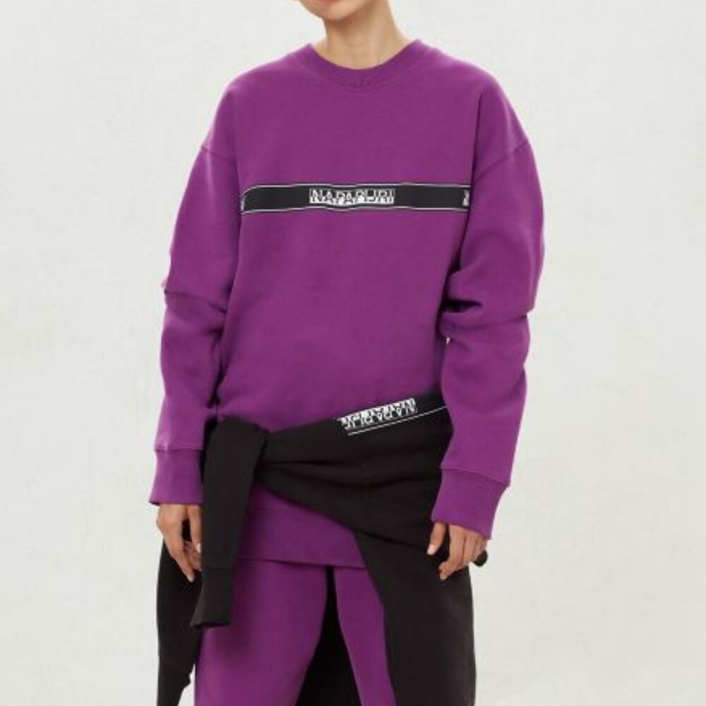 DEFECT! BNWT AW18 NAPAPIJRI BUENA SWEATSHIRT VIOLET L